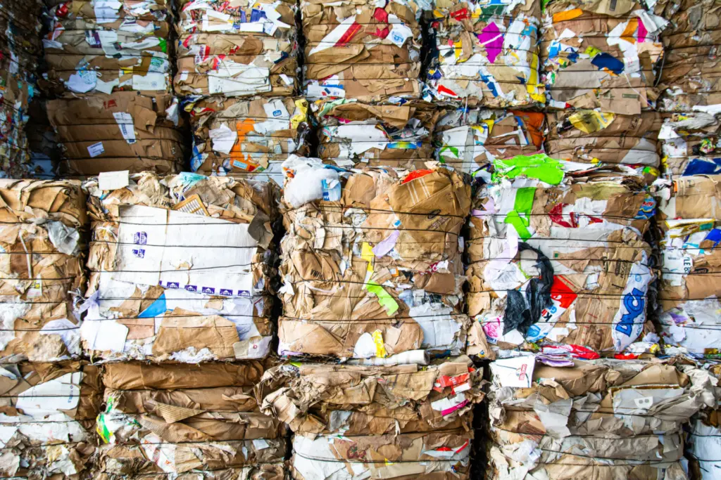 Su immagine: Stoccaggio di balle di carta